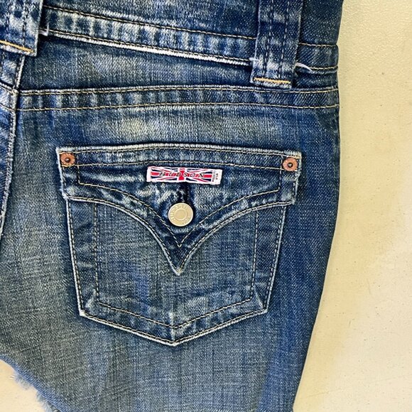 Vintage Y2k 2000s Hudson Jean Cut Off Hi-waisted Shorts Women's Size 27 - Picture 4 of 7